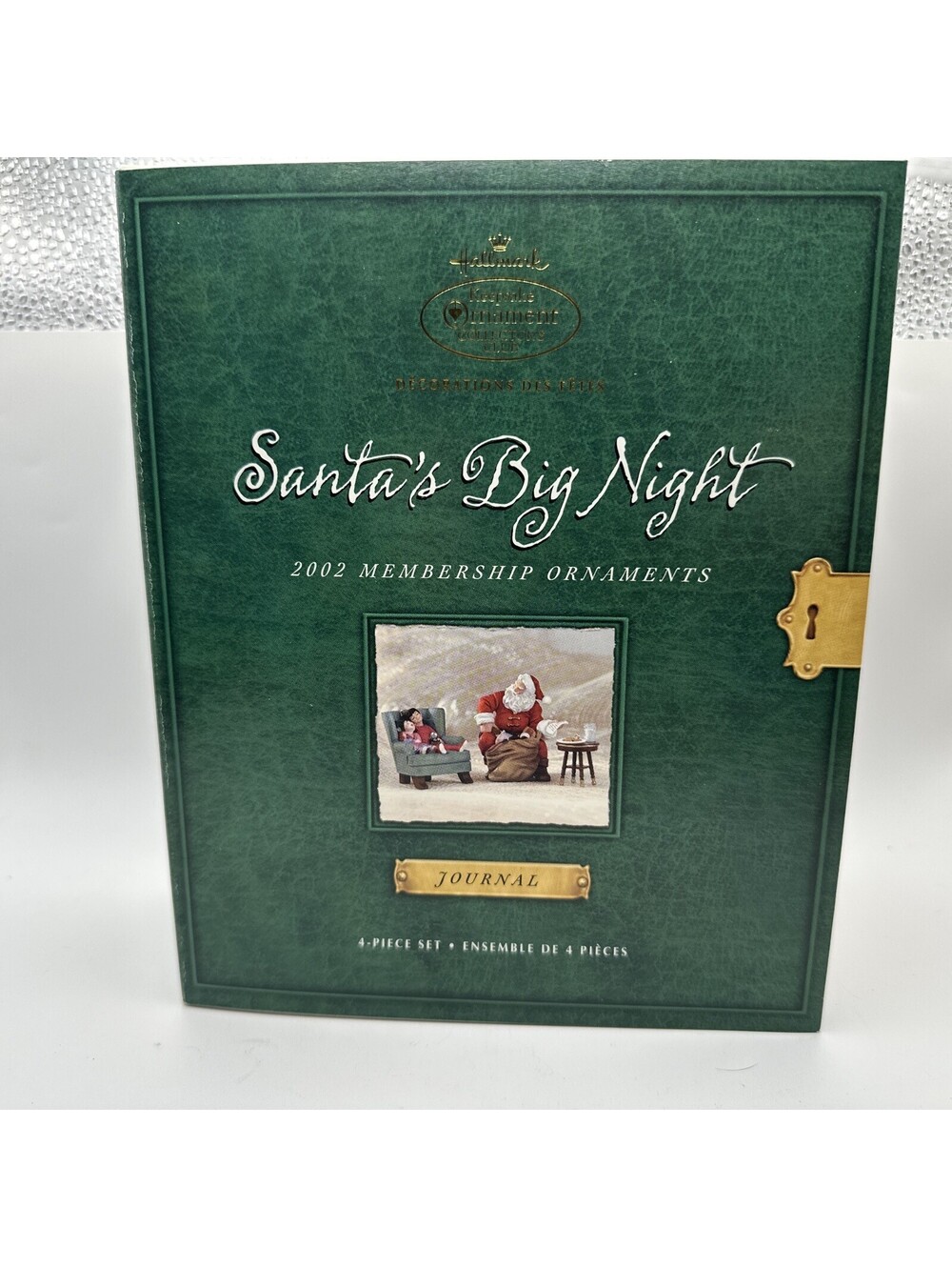 2002 "Santa's Big Night" Journal Membership Hallmark Keepsake Ornament Set